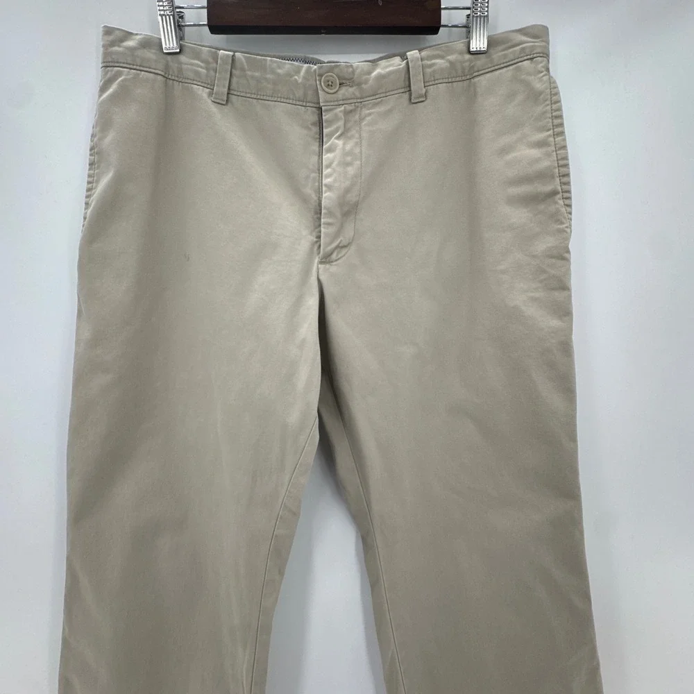 Banana Republic Chino‎ Pants Mens 34x30 Tan Cotton Flat Front Straight Mid Rise
